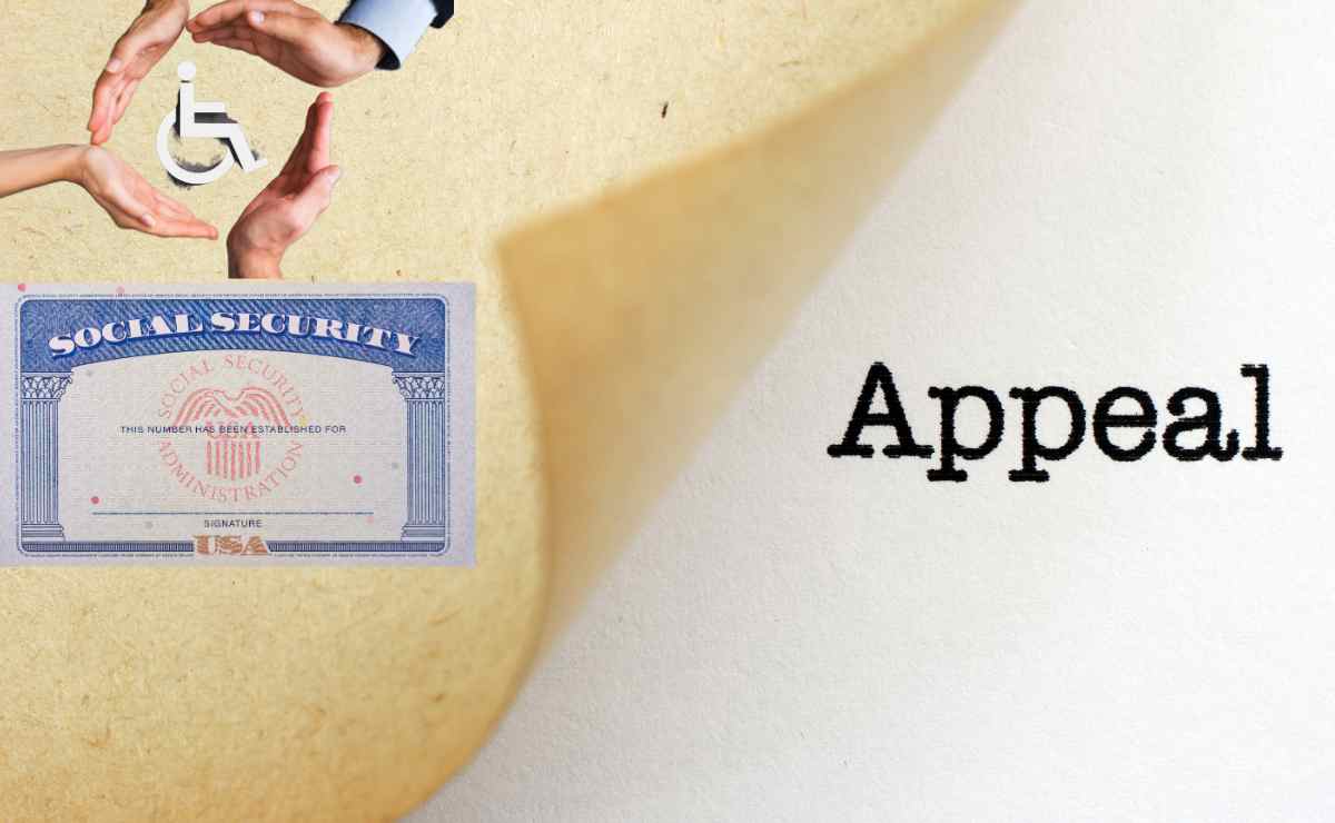 SSA card, Appeal and hands with disability symbol since appealing is possible if you do not agree with a decision SSA made about your SSDI application
