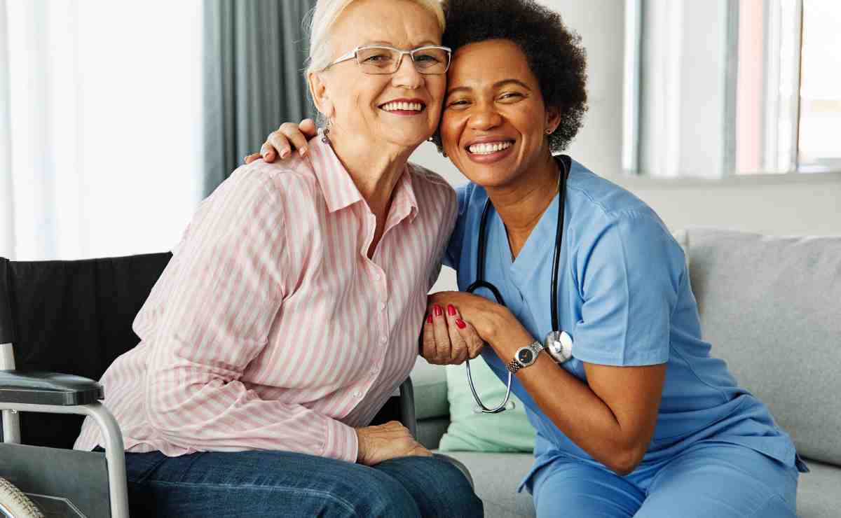 Senior woman and nurse since applicants who are older than 60 may qualify for SSDI easier