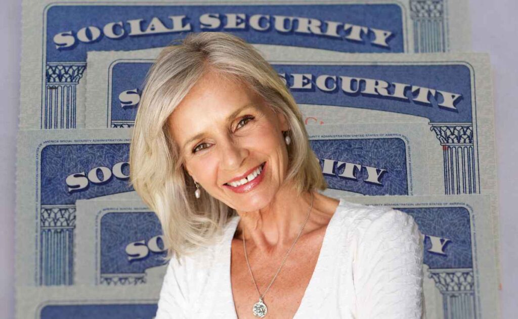 Senior and SSA cards for Social Security and largest check at Full Retirement Age