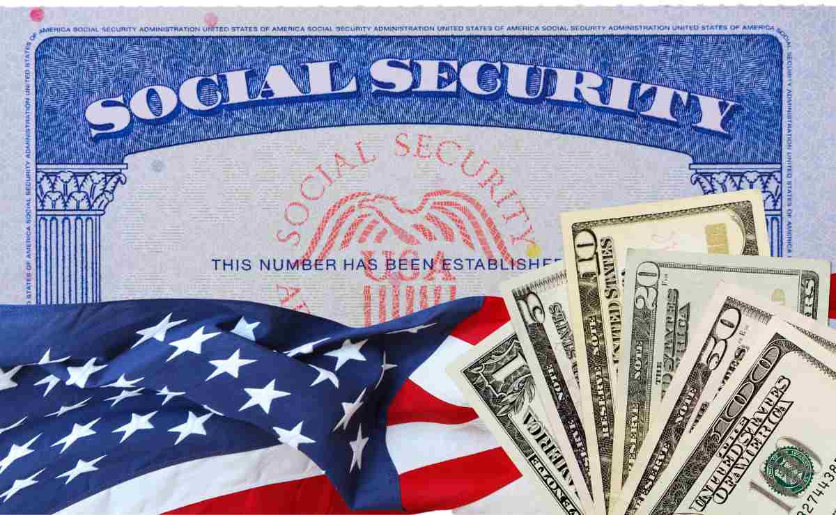 SSA card, dollars, USA flag for Social Security changes that affect benefits, payments and COLA