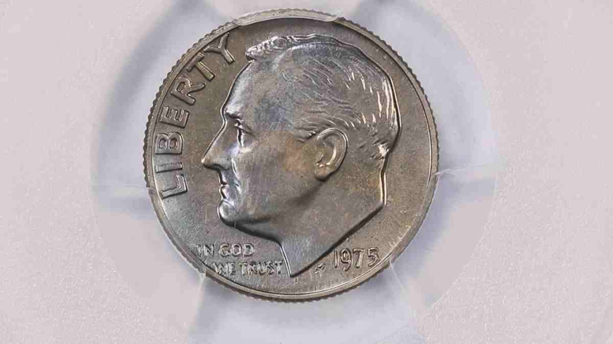 1975 Roosevelt dime with missing mint mark breaks auction records