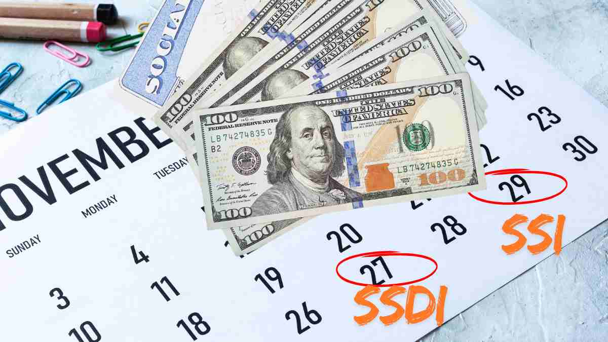 SSI and SSDI, last Social Security payments SSA scheduled in November