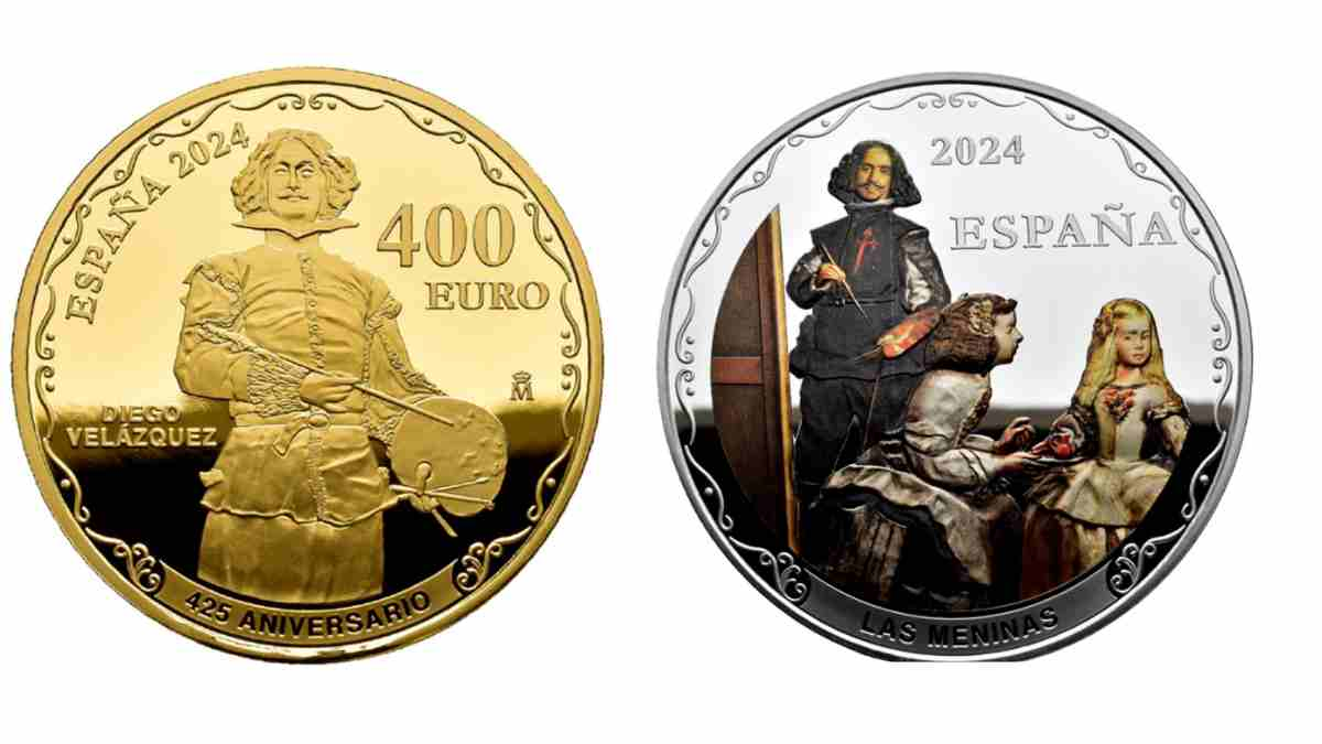 Spanish gold coin for Diego Velazquez anniversary