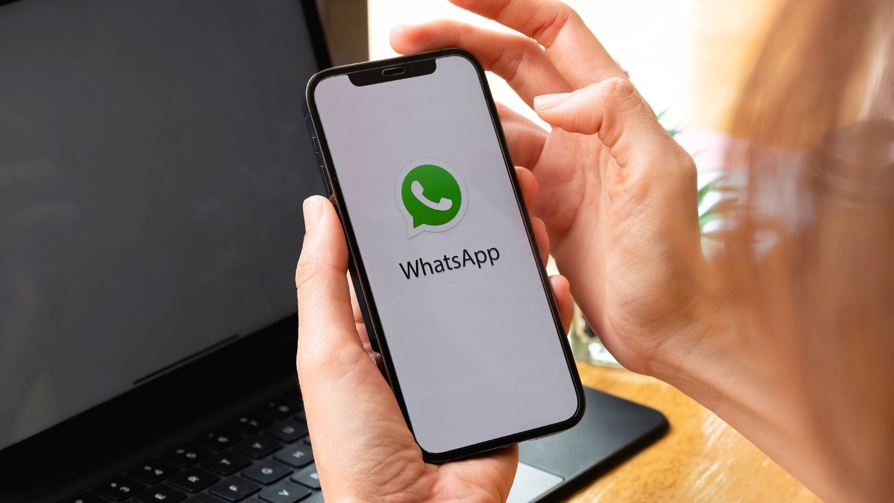WhatsApp conversation app with green dot