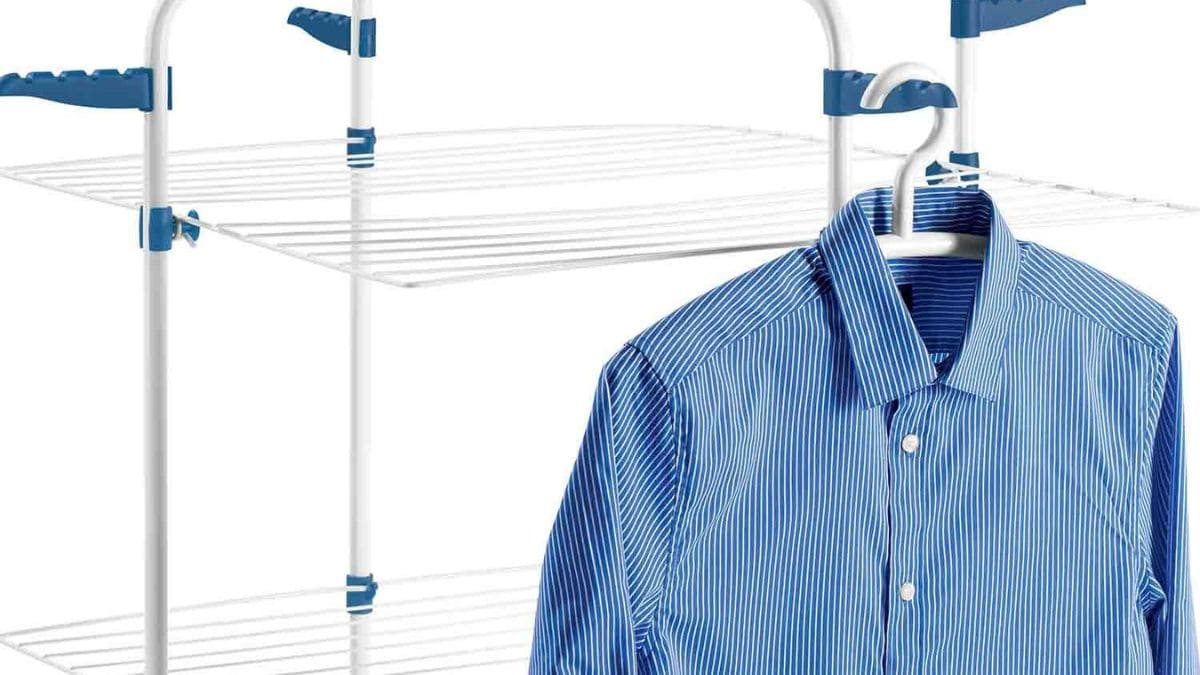 TENDEDERO LIDL  Adiós a la secadora y su gasto: la solución de tres  alturas de Lidl que seca la ropa dentro de casa