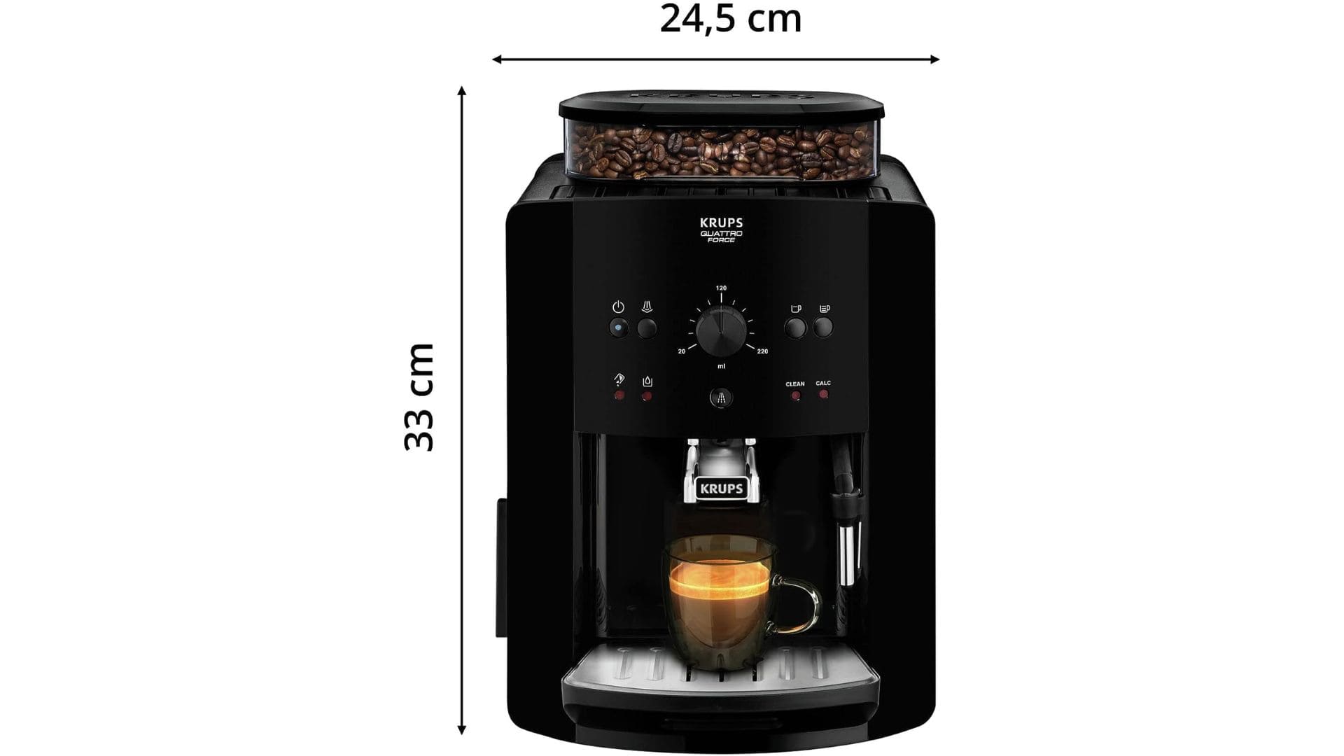 La cafetera superautomática más vendida de  es de Krups, prepara una  gran cantidad de bebidas de café y se paga sola