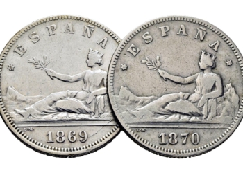 Esta moneda de peseta de 1869 vale 7.000 euros