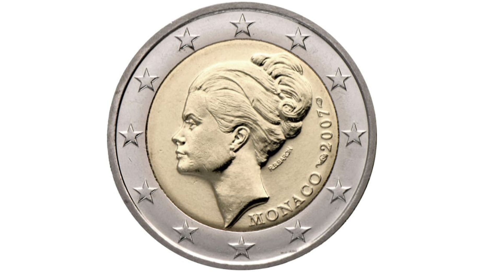 Moneda dos euros Grace Kelly valor 5.000 euros 