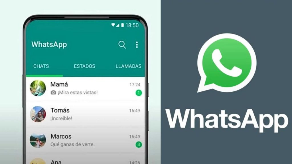 WhatsApp conversation app with green dot