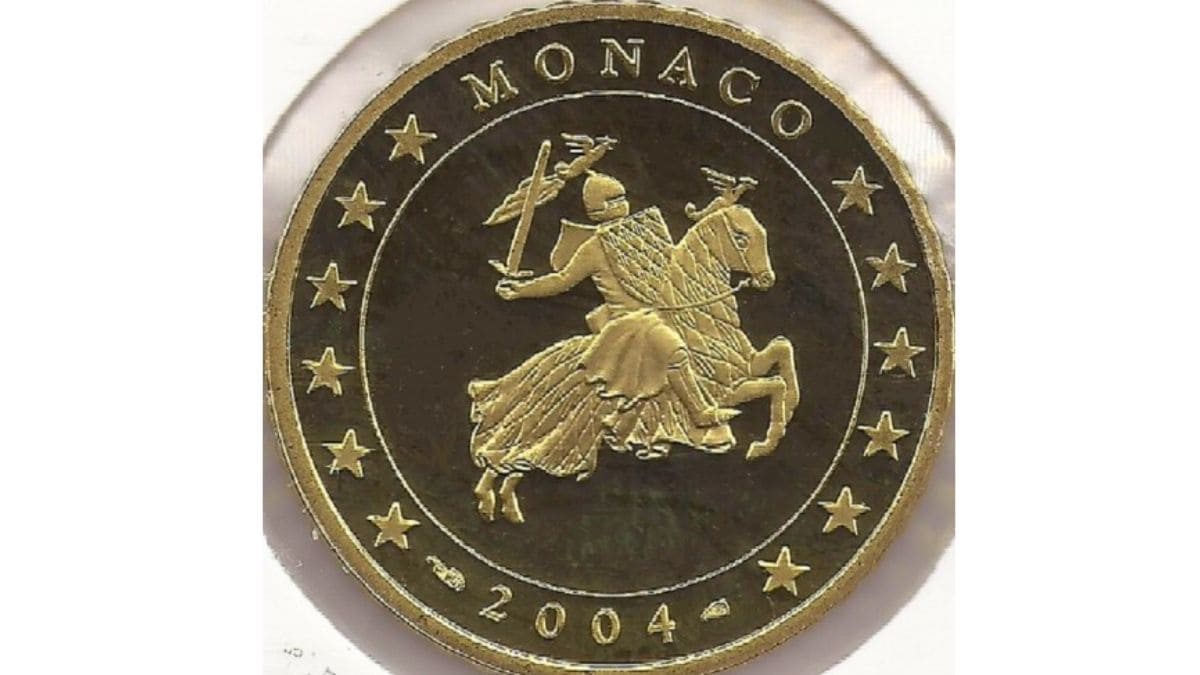 Moneda 50 céntimos Mónaco 2004