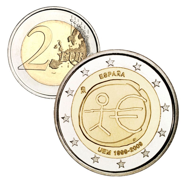 Moneda de dos euros conmemorativa UEM 2009