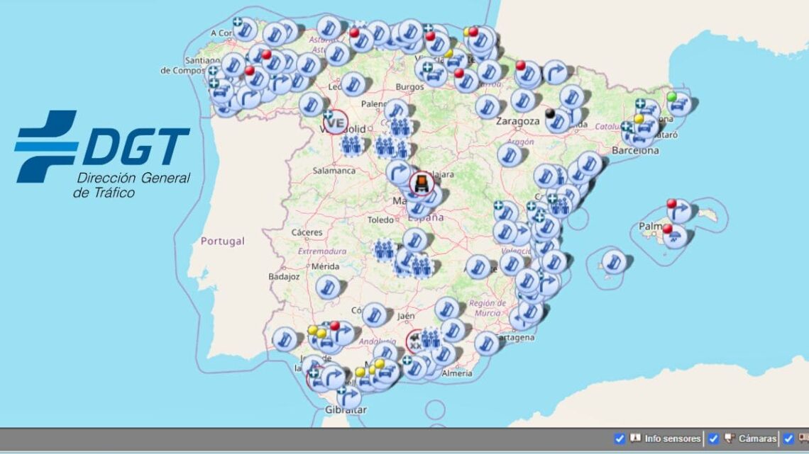 Mapa interactivo DGT estado carreteras España